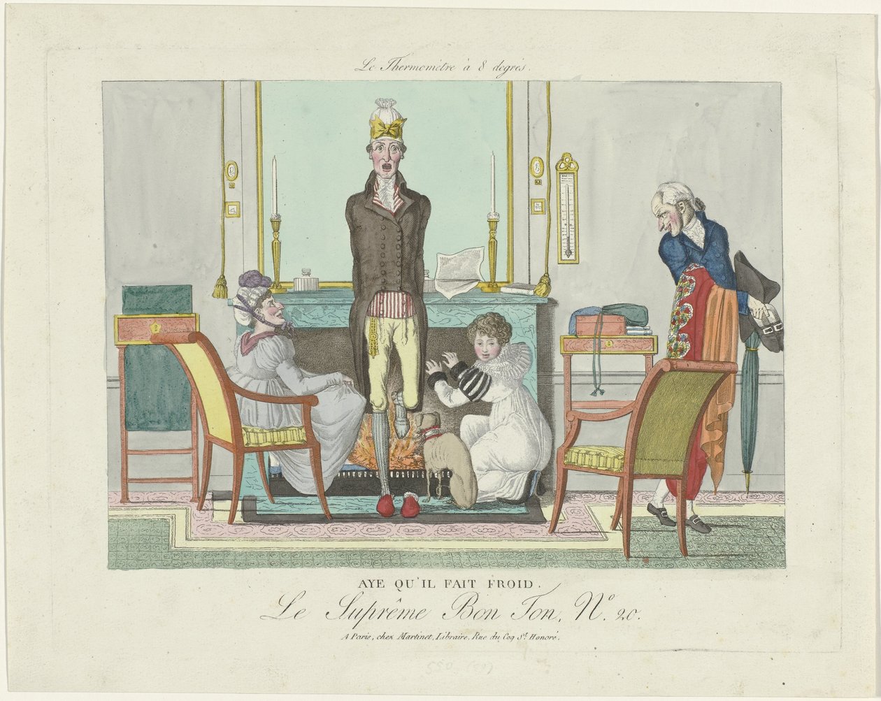 Le Supreme Bon Ton, The 8 Degree Thermometer, 1800-1815, No. 20: Sim, está frio. de Anonymous