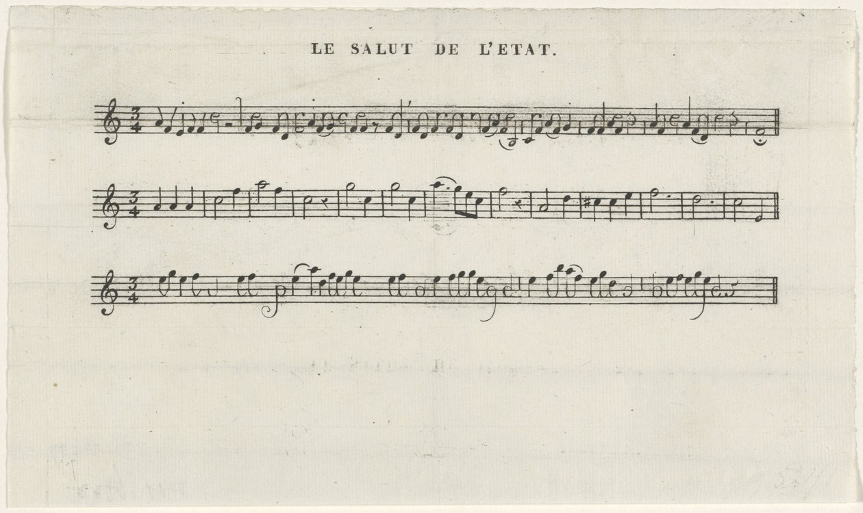 Canção ao príncipe herdeiro, 1830 Le salut de l
