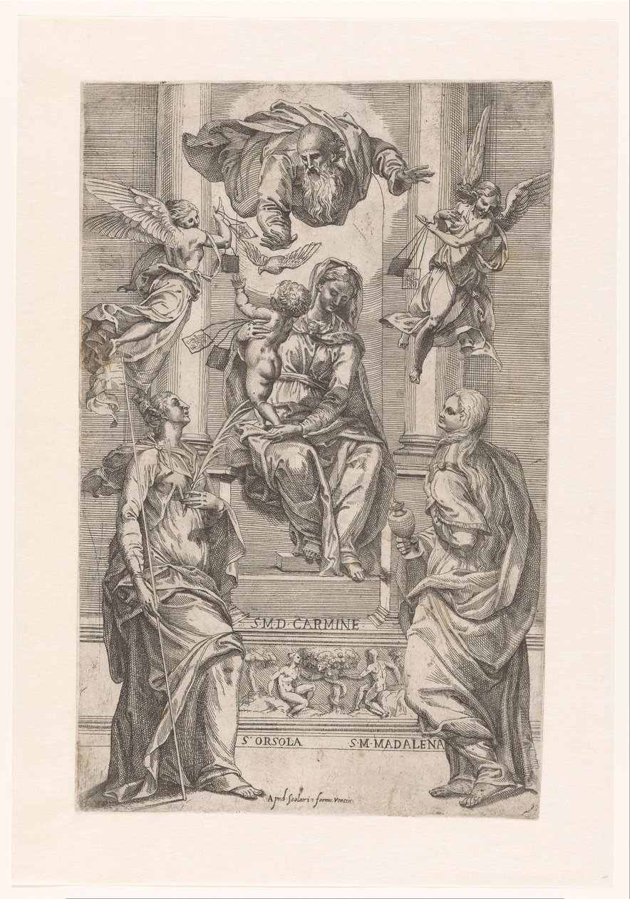 Maria com Criança e Santos Ursula e Maria Madalena de Anonymous