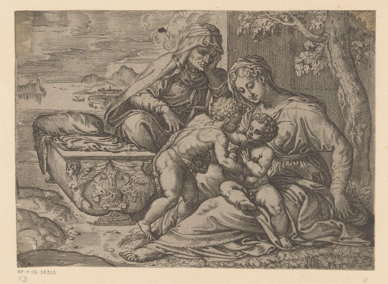 Maria com o Menino Cristo, João Baptista e Isabel de Anonymous