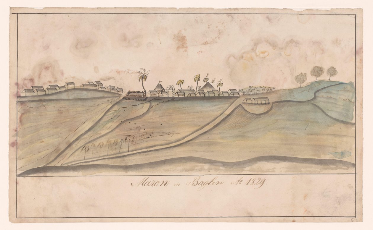 Maron em Baglan Maron em Baglan Ao. 1829 (título no objeto) de Anonymous