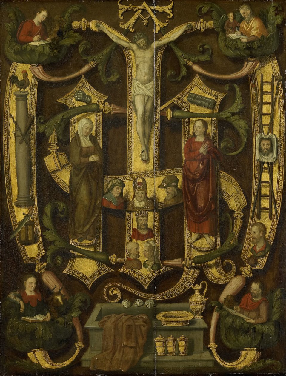 Monograma de Cristo combinado com Instrumentos da Paixão de Anonymous