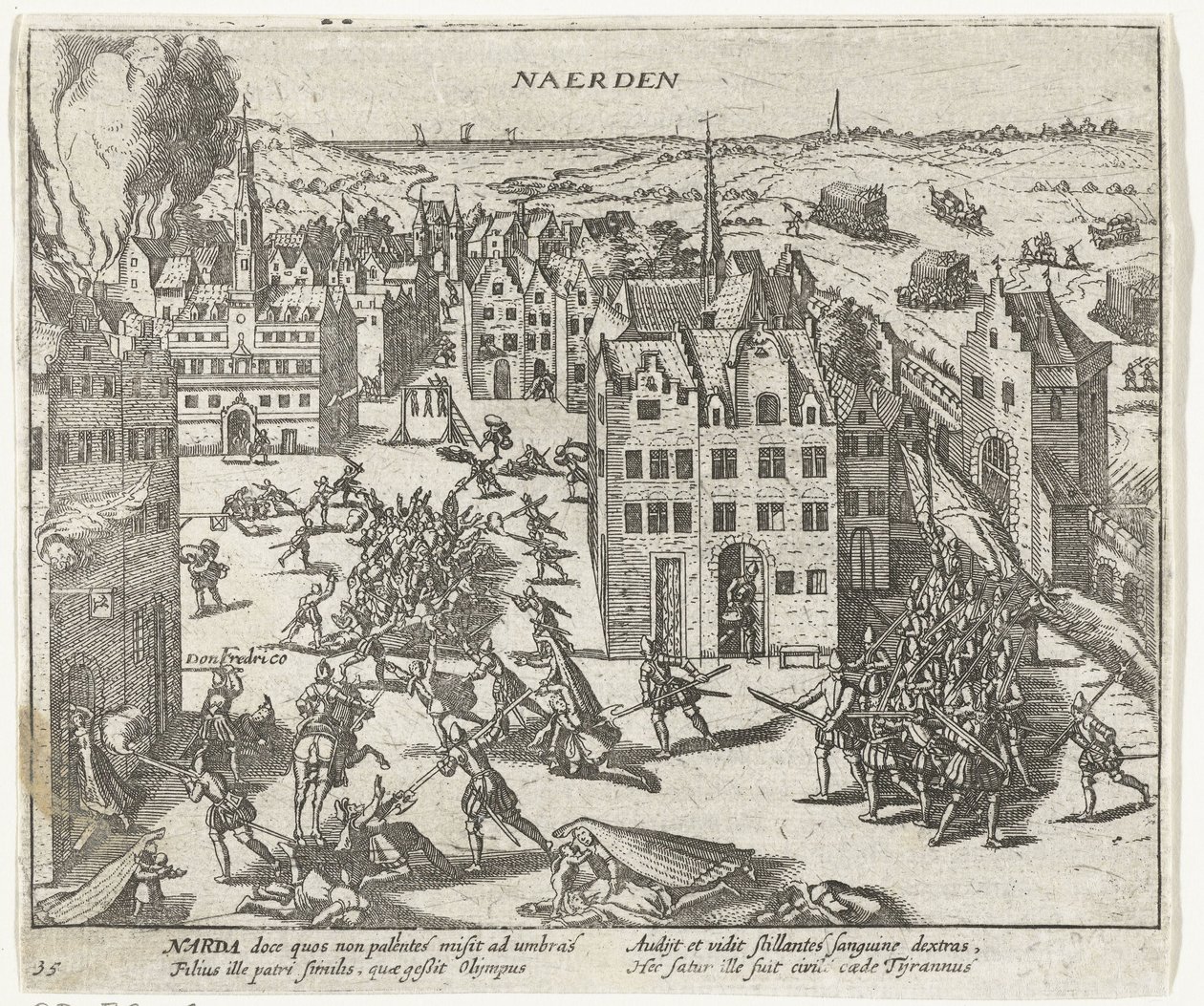 Assassínio pelos espanhóis em Naarden, 1572 de Anonymous