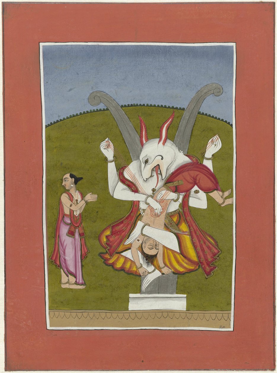 Narasimha (encarnação de Vishnu como homem-leão) Avatares de Vishnu (título da série) de Anonymous