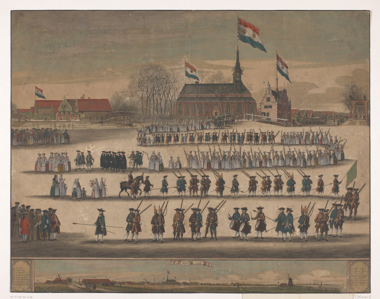 Procissão em Jisp na instalação de William V em 1766 de Anonymous