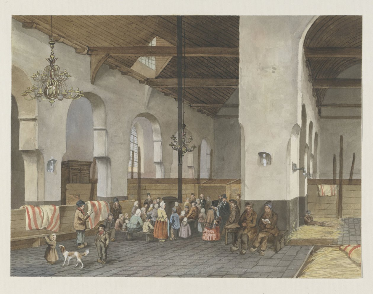 Recepção de Veenendalers no Geertekerk, em Utrecht, 1855 de Anonymous