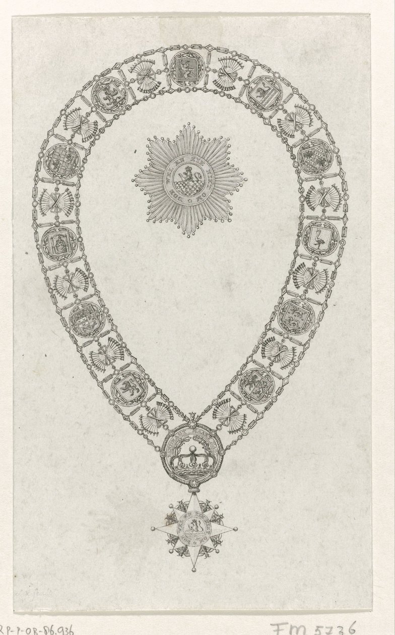 Cadeia de Ordens com a Grã-Cruz da Ordem Real da Holanda, 1807 de Anonymous