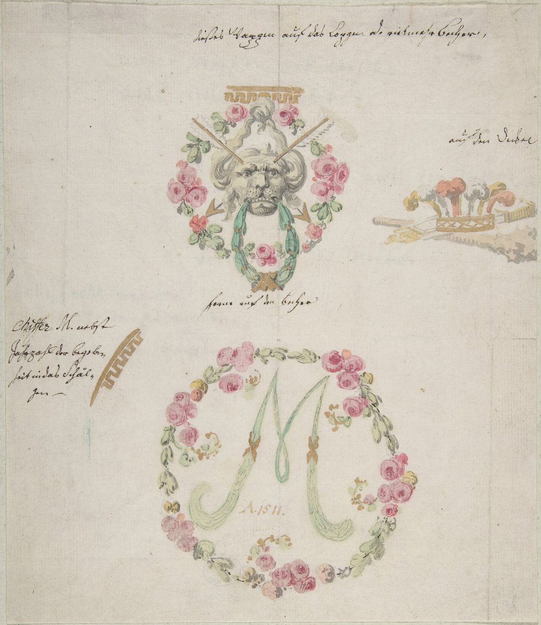 Desenhos ornamentais para porcelana, século XVIII. de Anonymous,.