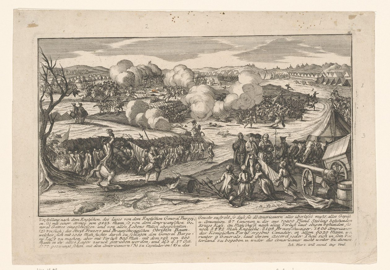 Rendição do General Burgoyne ao General Gates em 17 de Outubro de 1777 de Anonymous