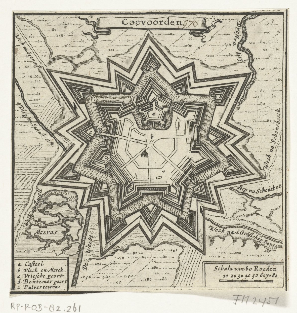 Mapa de Coevorden, 1672
Coevoorden (título sobre o objecto) de Anonymous