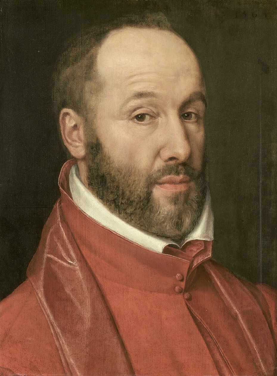Retrato de Antoine Perrenot, Cardeal de Granvelle, Ministro de Carlos V e Filipe II de Anonymous