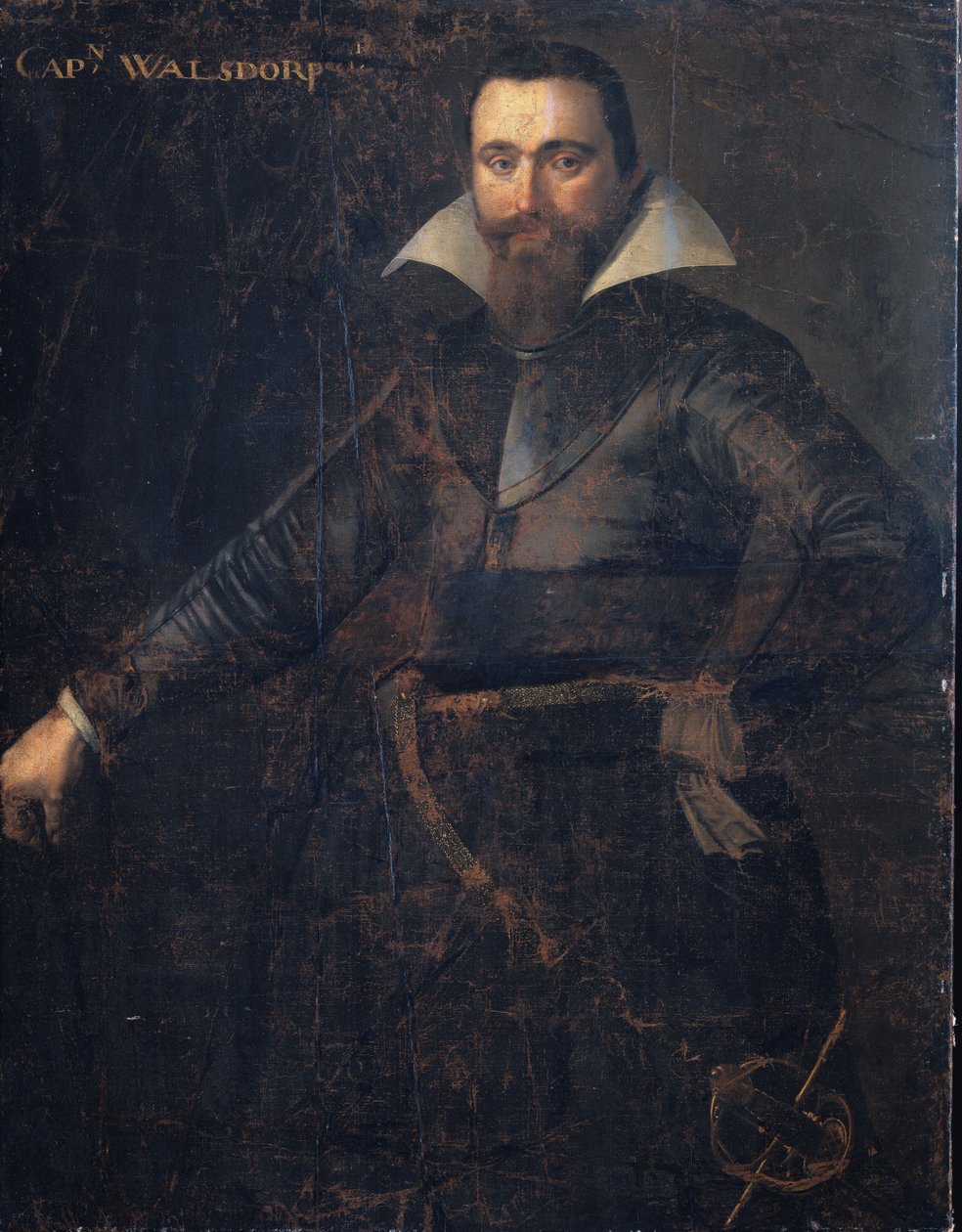 Retrato de Bartholomeus Andrio Walsdorffer, Capitão de uma empresa suíça para repartir Friesland, Morreu em Bergen-op-Zoom de Anonymous