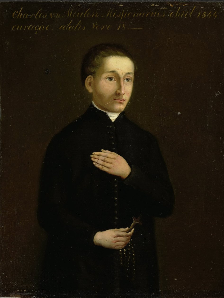 Retrato de Charles van der Meulen, missionário em Curaçao de Anonymous