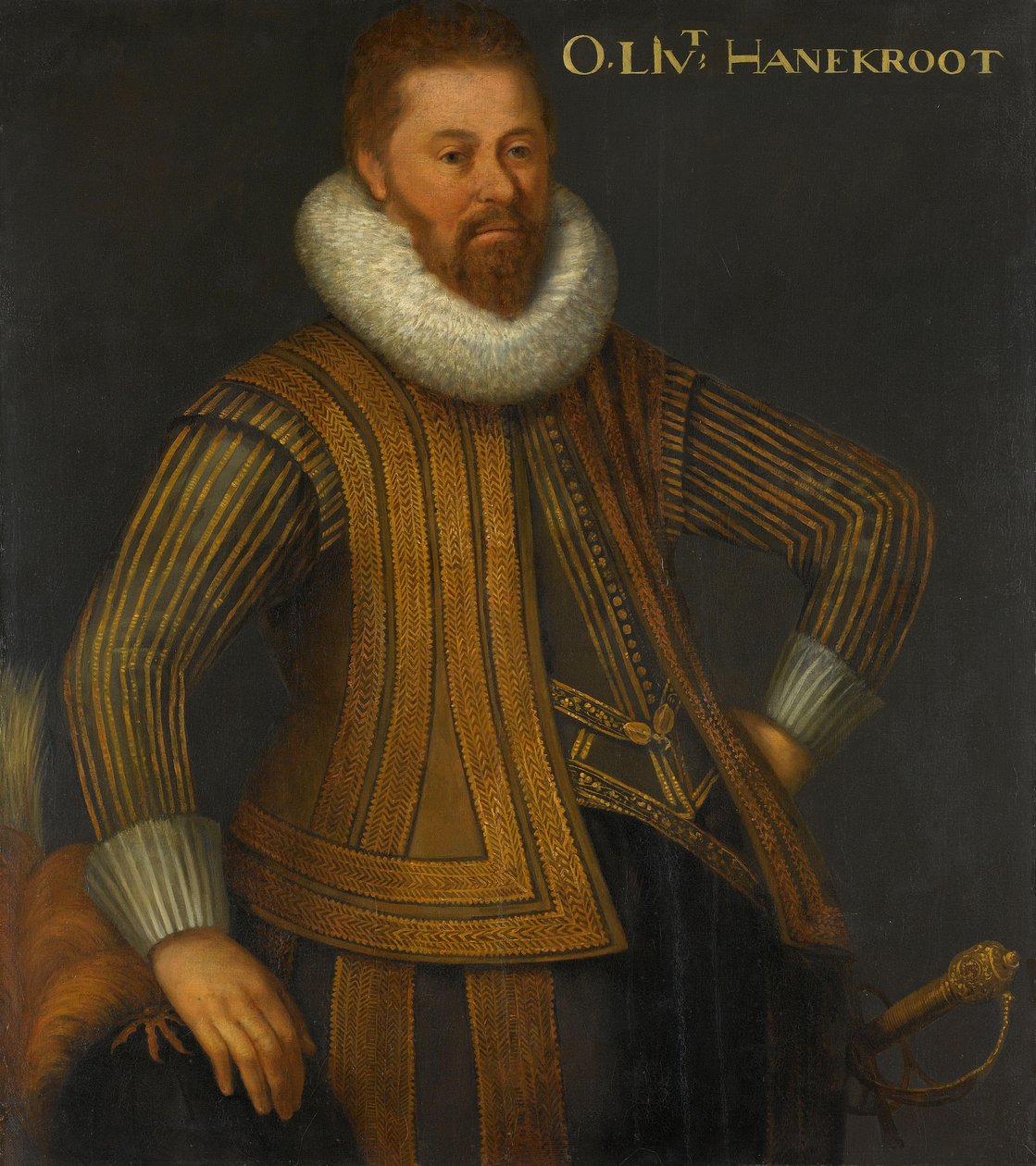 Retrato de Eberhardt Hanekrodt (Evert Hanecrot), Capitão de uma Companhia de Ernst Casimir do Regimento de Nassau de Anonymous