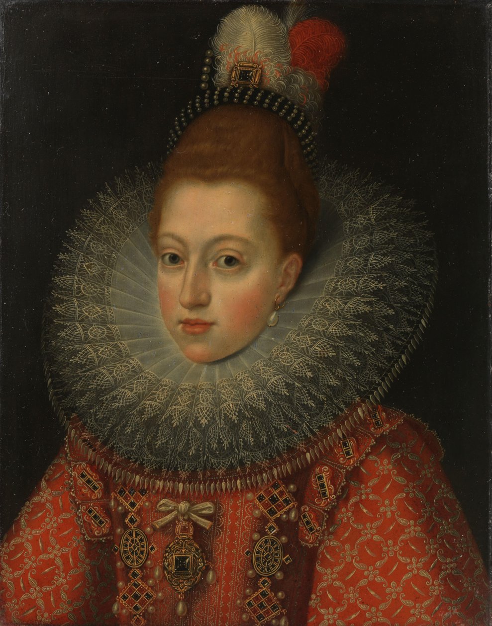 Retrato de Margaret da Áustria (1584-1611), Rainha de Espanha de Anonymous