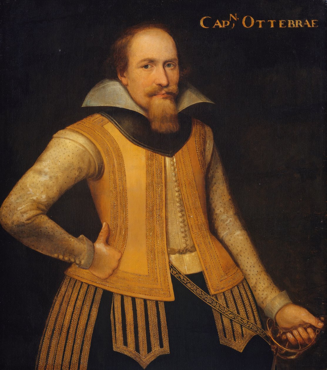 Retrato de Otto Brahe, capitão de uma companhia de dinamarqueses para Repartição Zelândia, entrou em serviço de Brandemburgo em 1610 de Anonymous