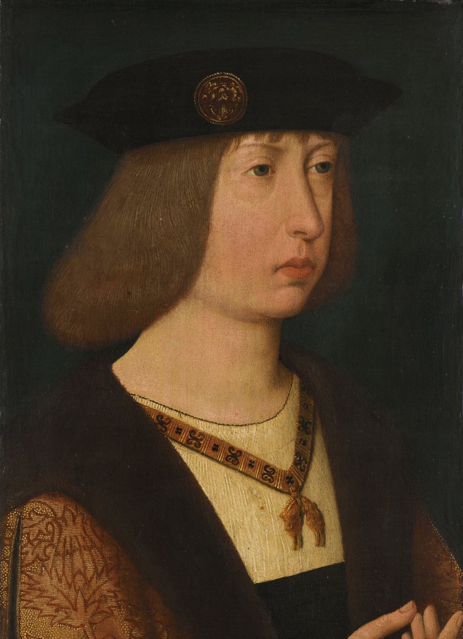Retrato de Filipe, o Belo, Duque da Borgonha Filipe, o Belo (1478-1506), Arquiduque da Áustria, Duque da Borgonha de Anonymous
