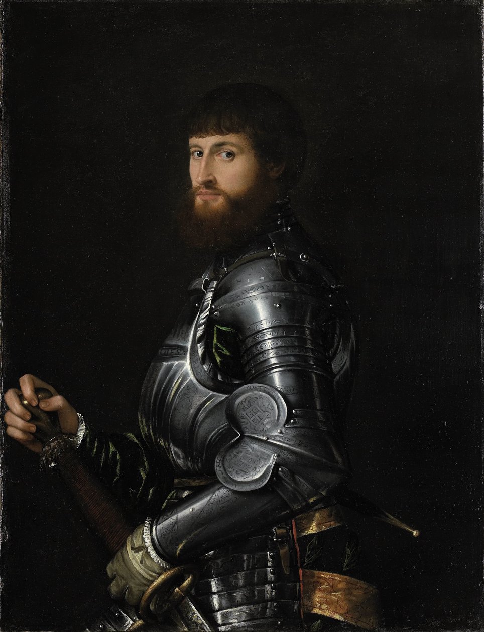 Retrato de um nobre em armadura de Anonymous