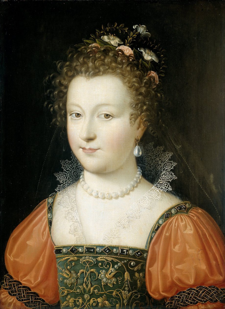Retrato de uma Mulher (anteriormente identificada como Rainha Isabel I) de Anonymous