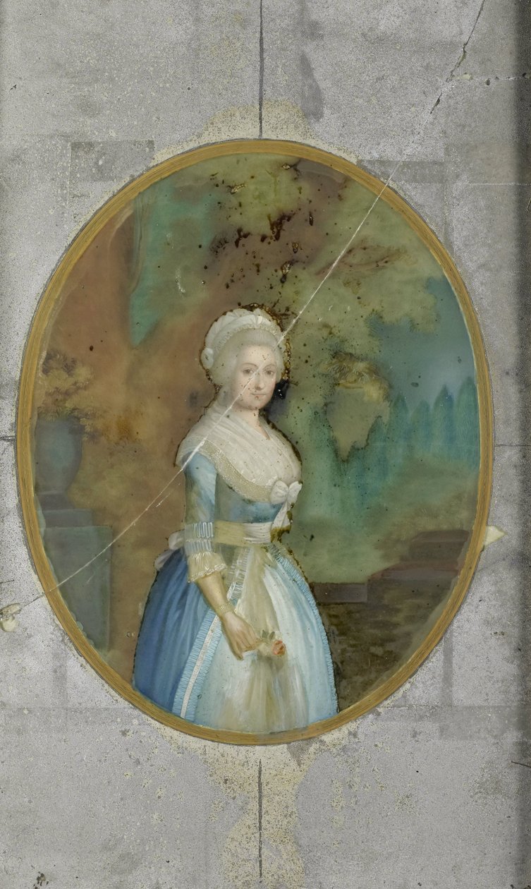 Retrato de uma Mulher em trajes do século XVIII de Anonymous