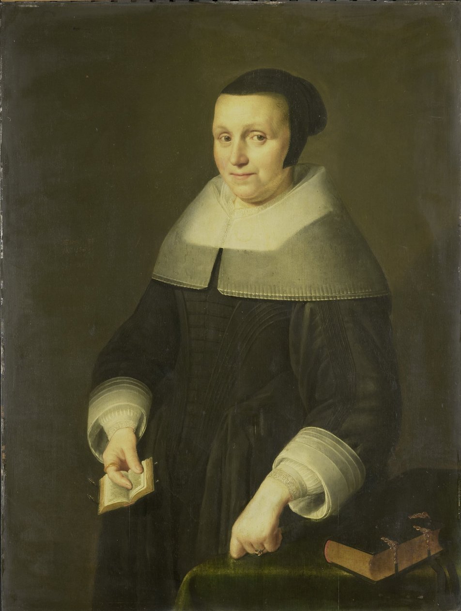 Retrato de uma mulher, possivelmente Elsje van Houweningen, esposa de Willem van de Velden de Anonymous
