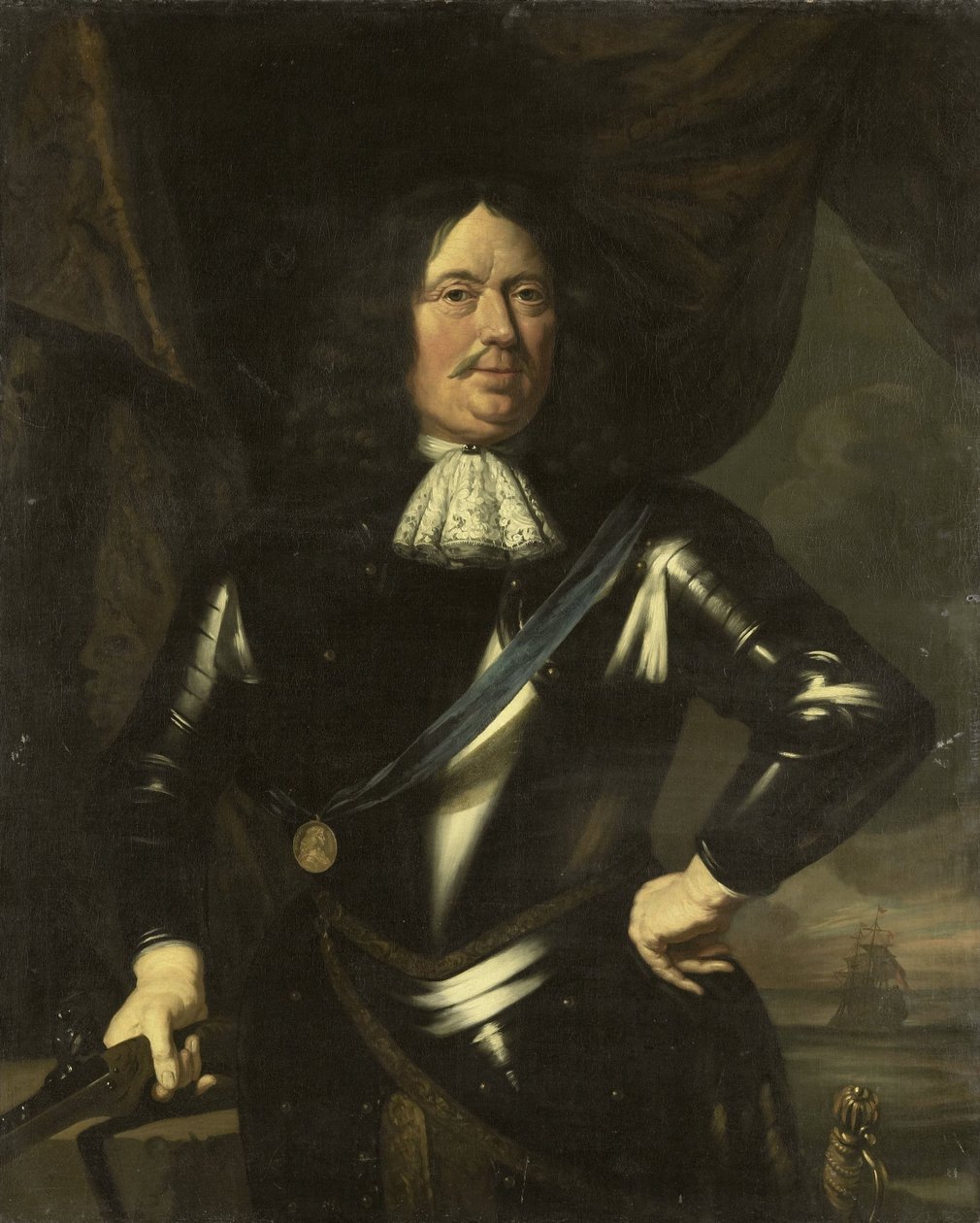 Retrato de um almirante, possivelmente Adriaen Banckert, vice-almirante da Zelândia de Anonymous