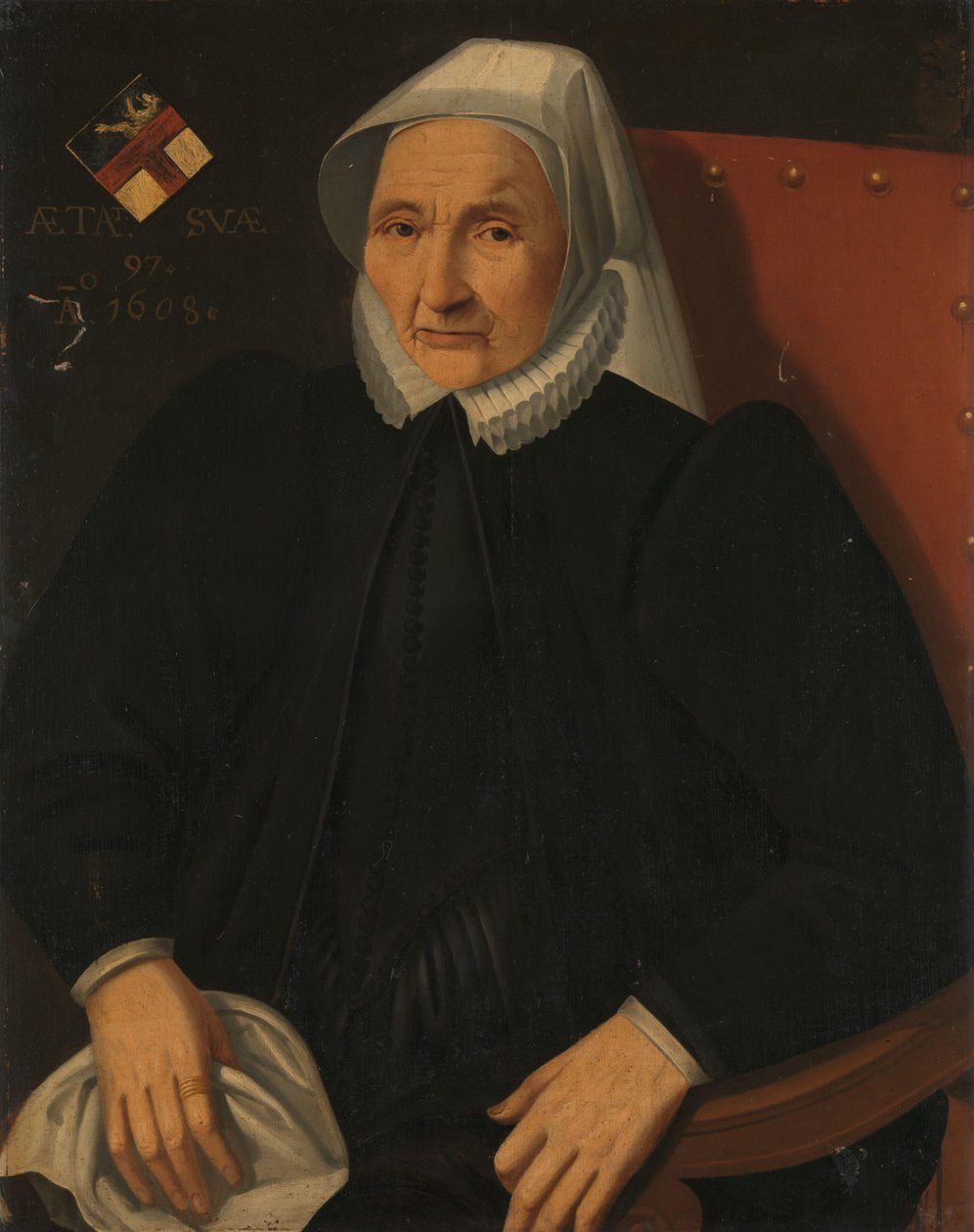 Retrato de uma Senhora Idosa da Família Haling de Anonymous