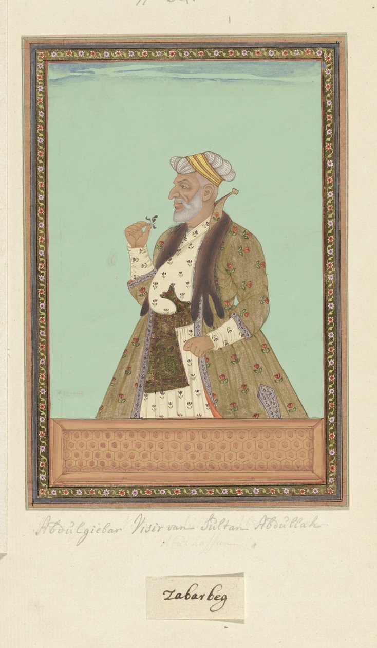 Retrato de Abd al-Jabbar, que era vizir do Sultão Abdullah de Anonymous