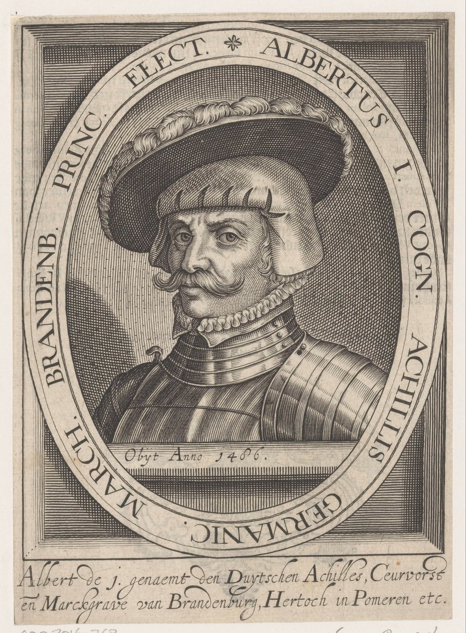 Retrato de Albrecht III Aquiles, Eleitor de Brandemburgo de Anonymous