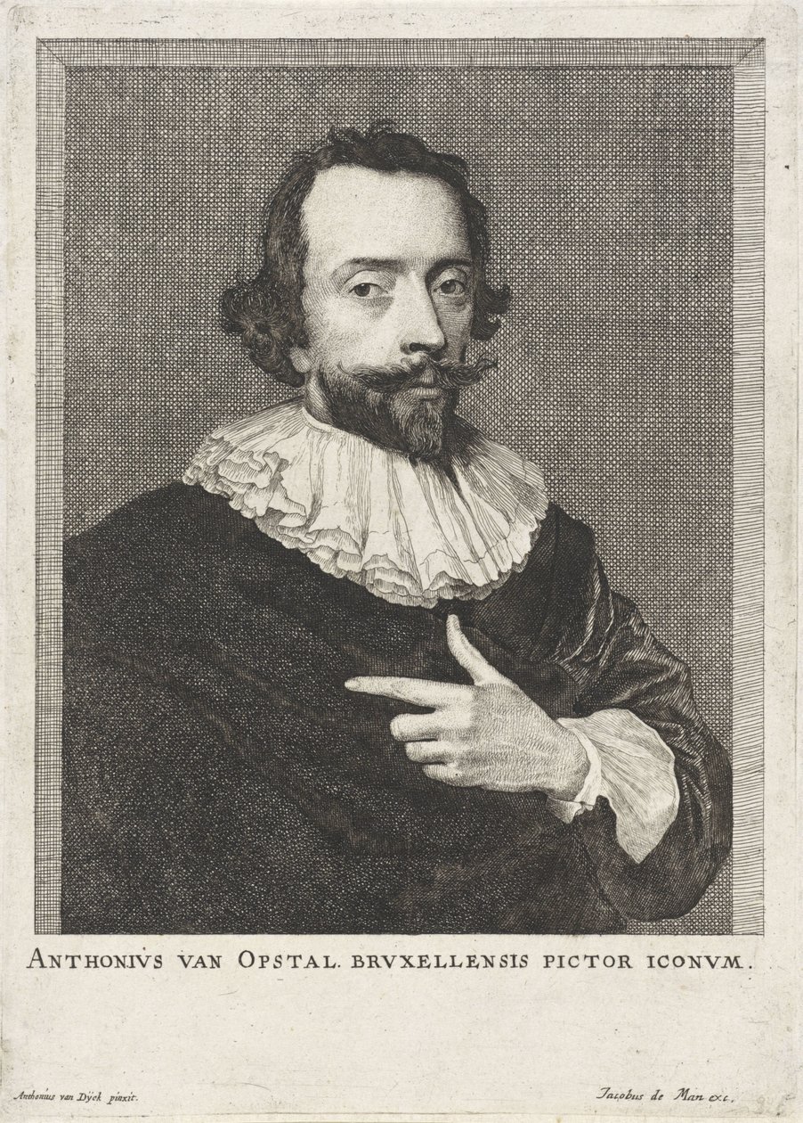 Retrato de Anton van Opstal Anthonius van Opstal Bruxellensis pictor iconum (título no objeto) de Anonymous