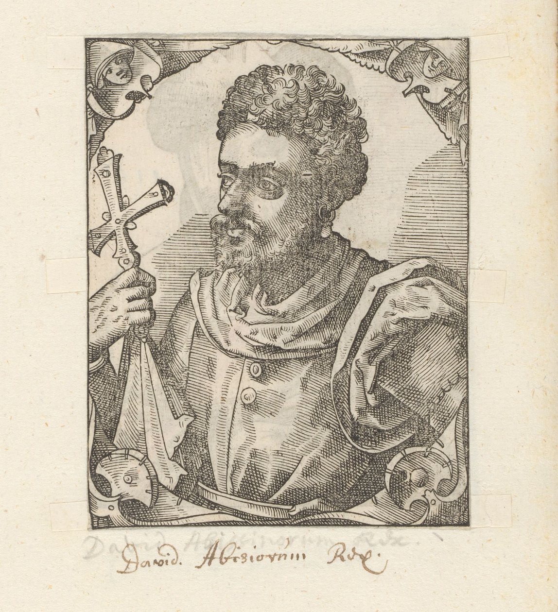 Retrato de Dawit II, Imperador da Abissínia de Anonymous