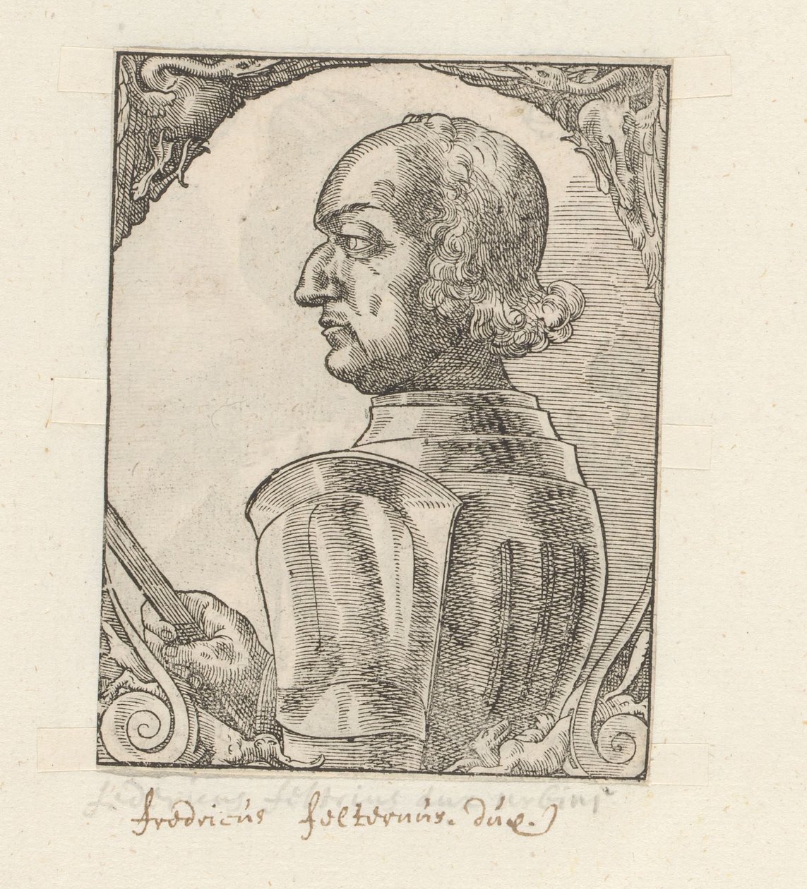 Portret van Federico da Montefeltro de Anonymous