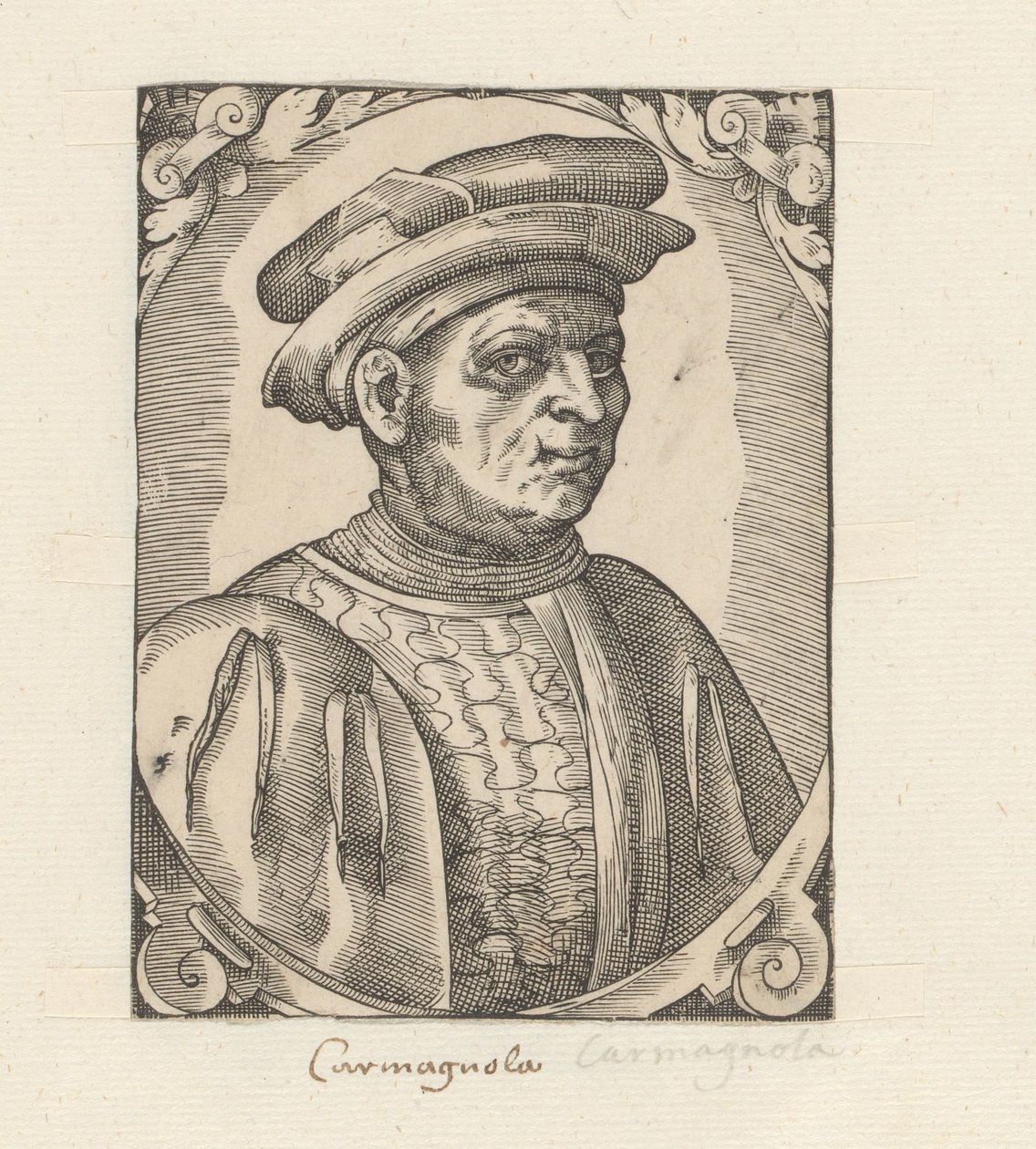 Portret van Francesco Bussone da Carmagnola de Anonymous