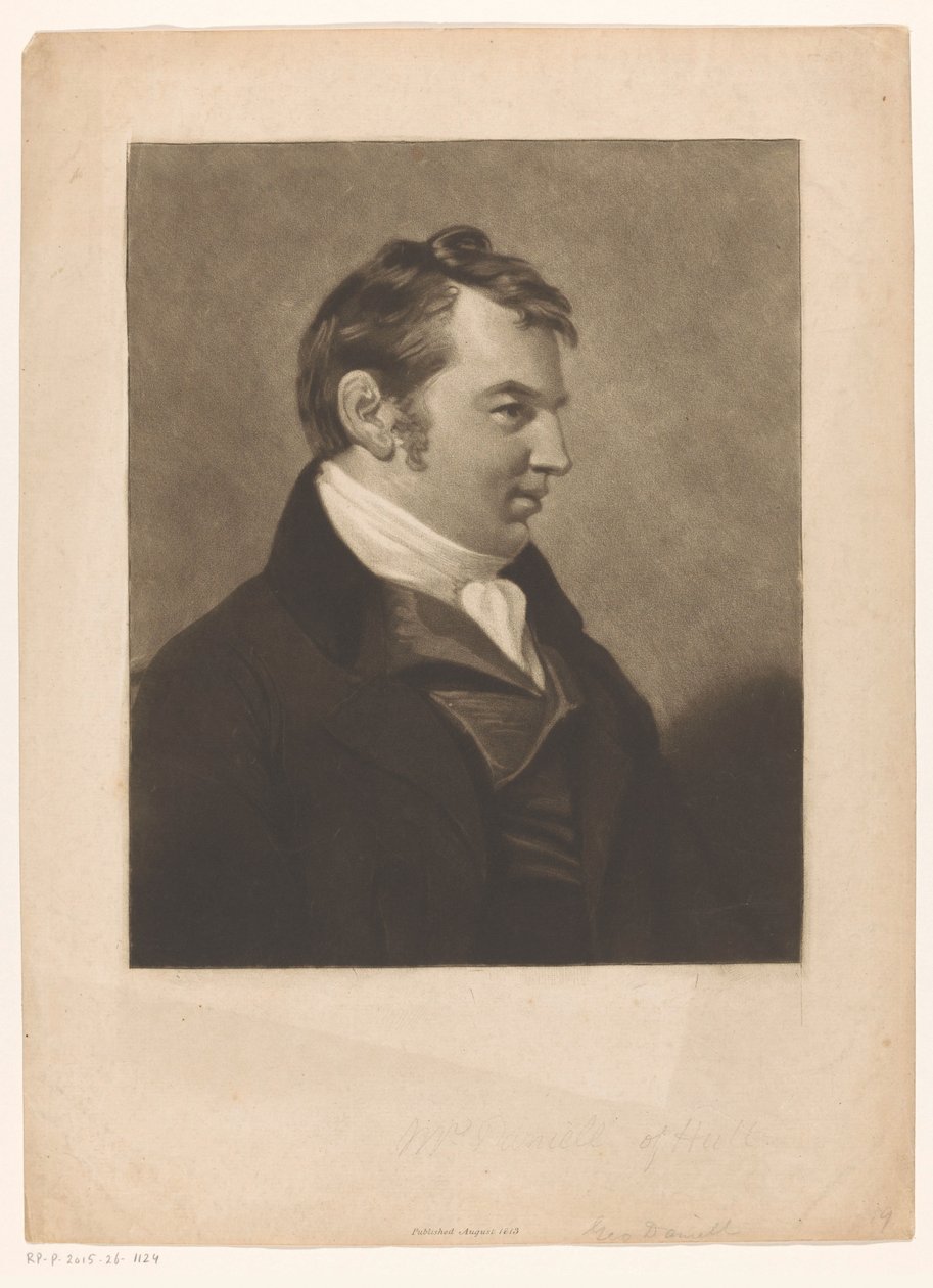 Retrato de George Daniell, livreiro em Hull de Anonymous
