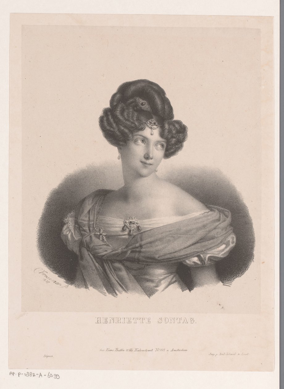 Retrato de Henriette Sontag de Anonymous