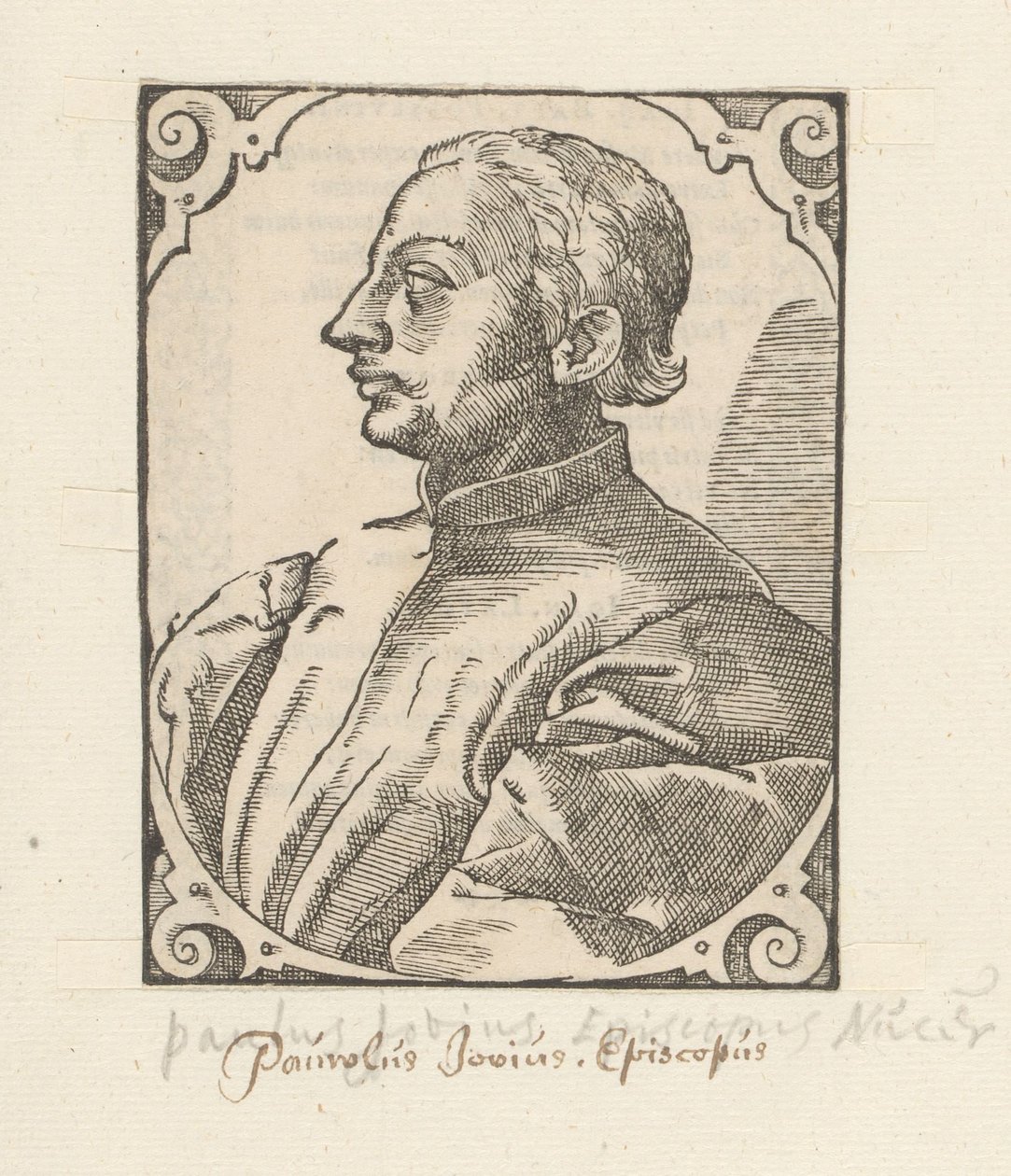 Portret van Paulo Giovio de Anonymous