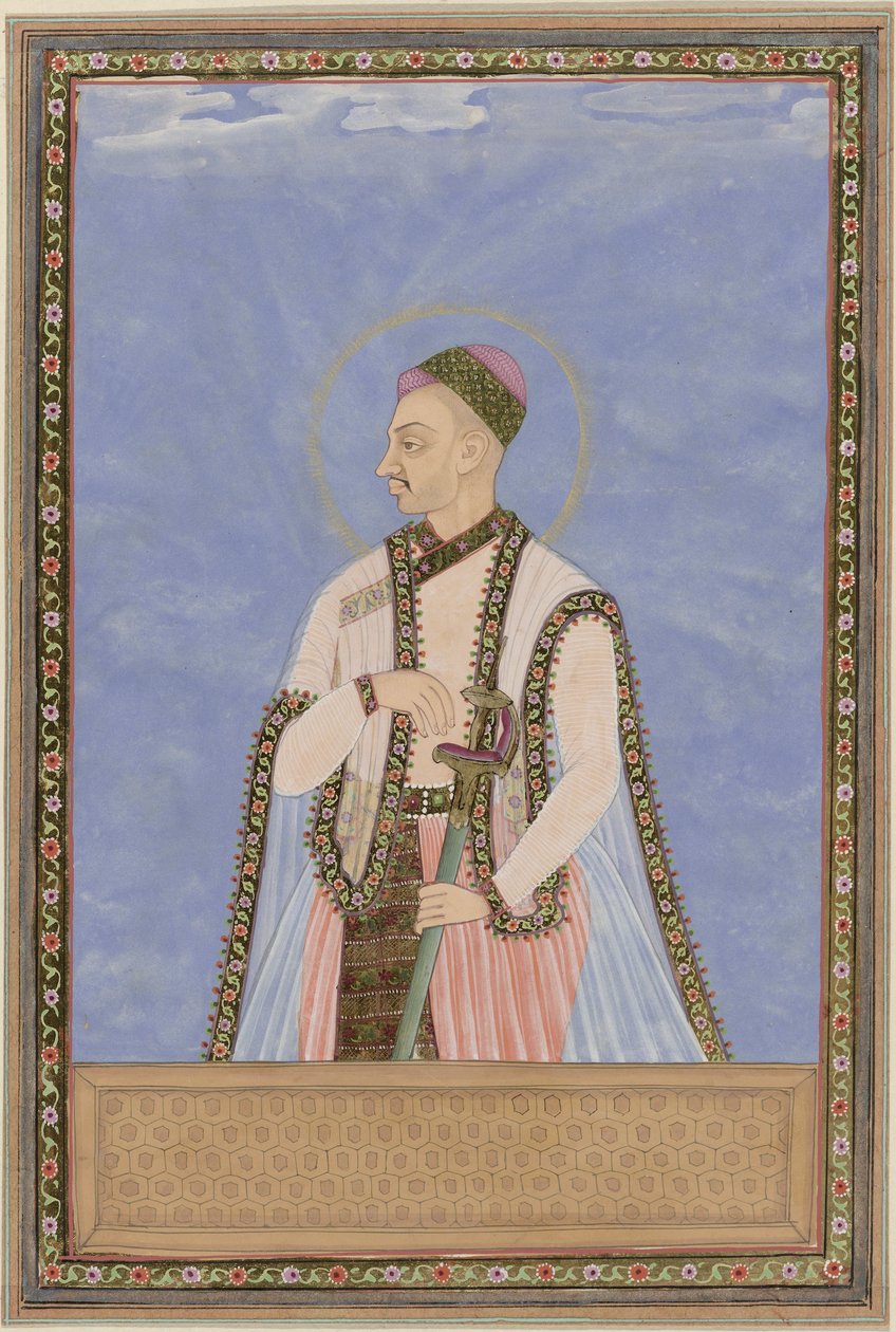 Retrato do Sultão Muhammad-Quli, filho de Muhammad-Quli Padsha; depois de seu pai ele reinou sobre Golconda de Anonymous