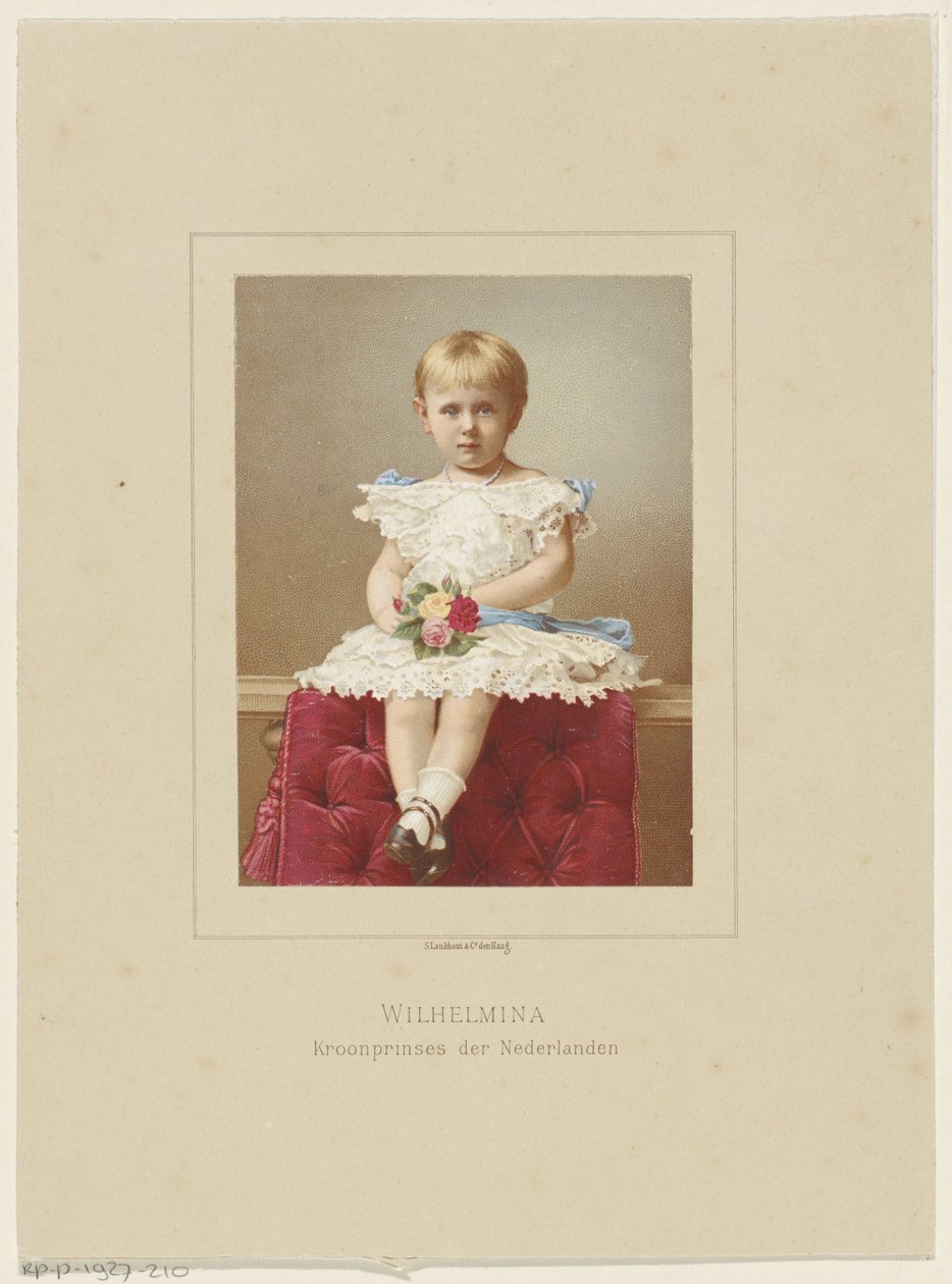 Retrato de Wilhelmina, Rainha dos Países Baixos de Anonymous