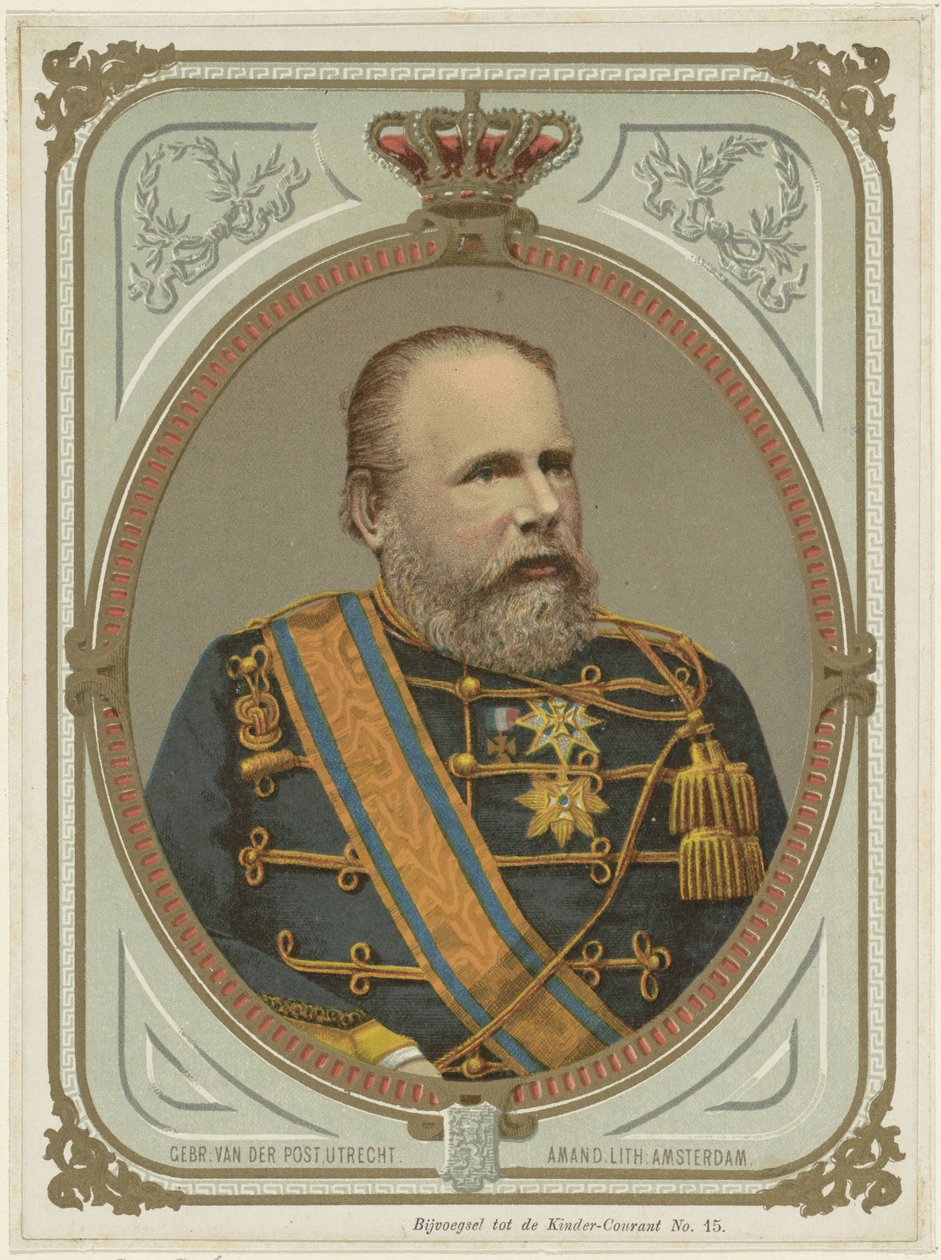 Retrato de Willem III, rei dos Países Baixos de Anonymous