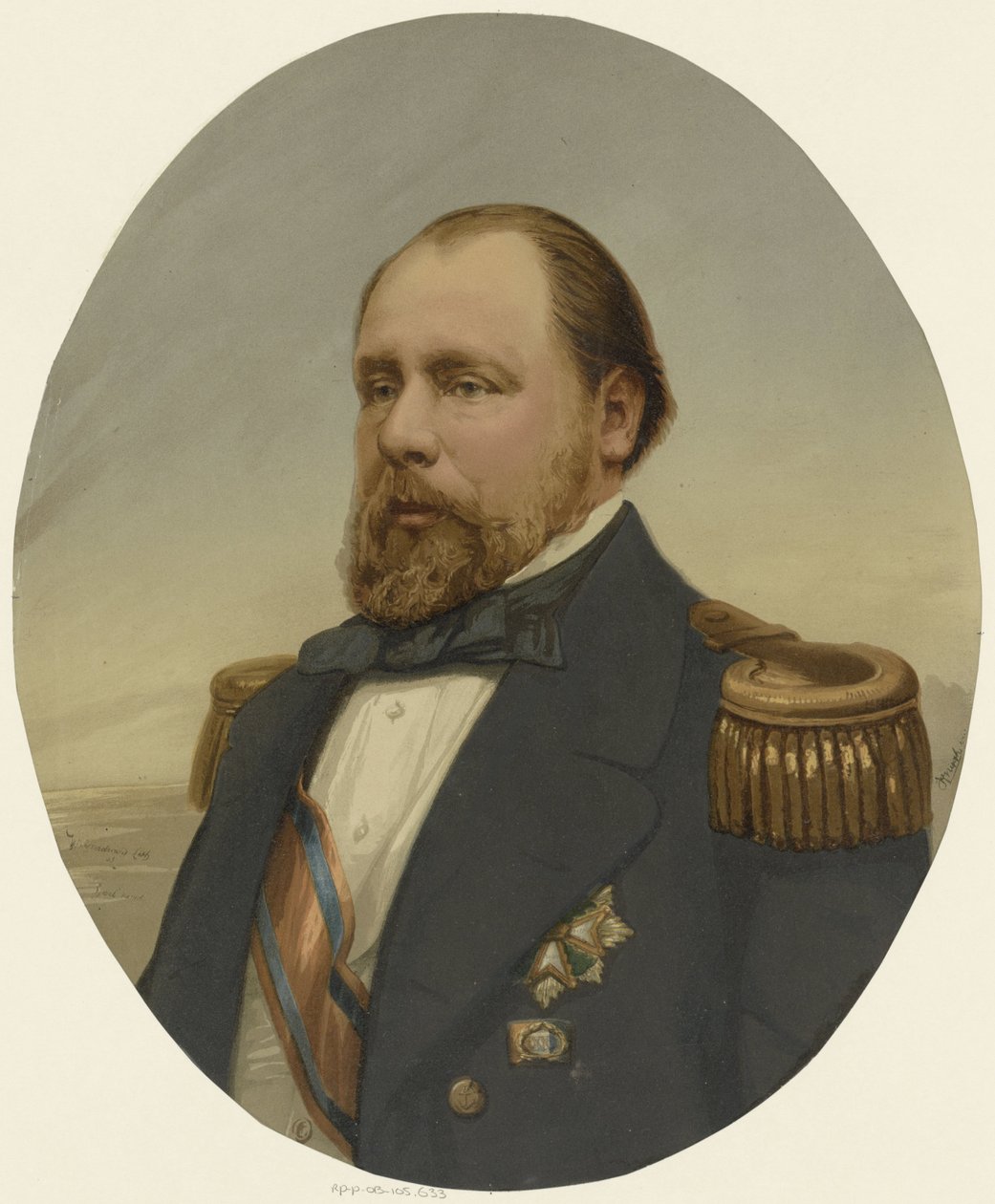Retrato de Willem III, rei dos Países Baixos de Anonymous