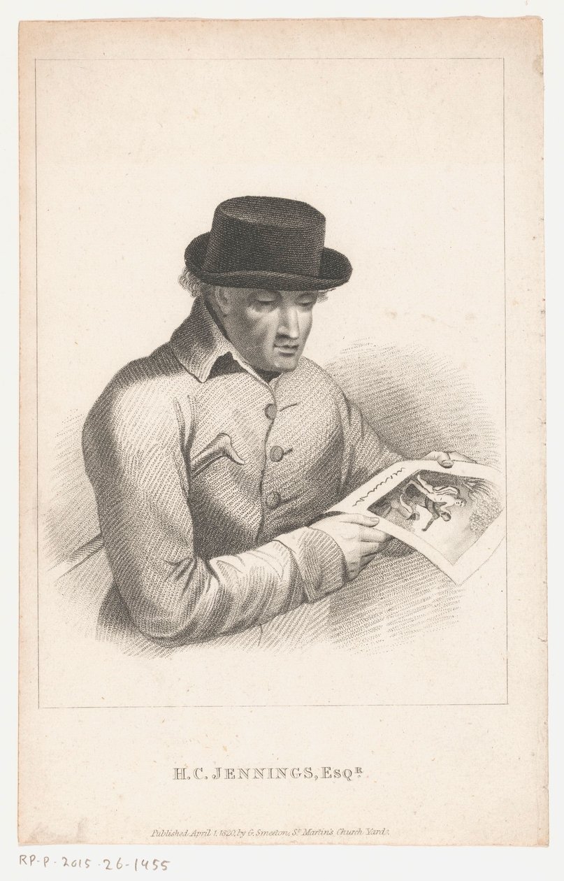 Retrato do coleccionador Henry Constantine Jennings
H.C. Jennings, Esq.r (título sobre o objecto) de Anonymous