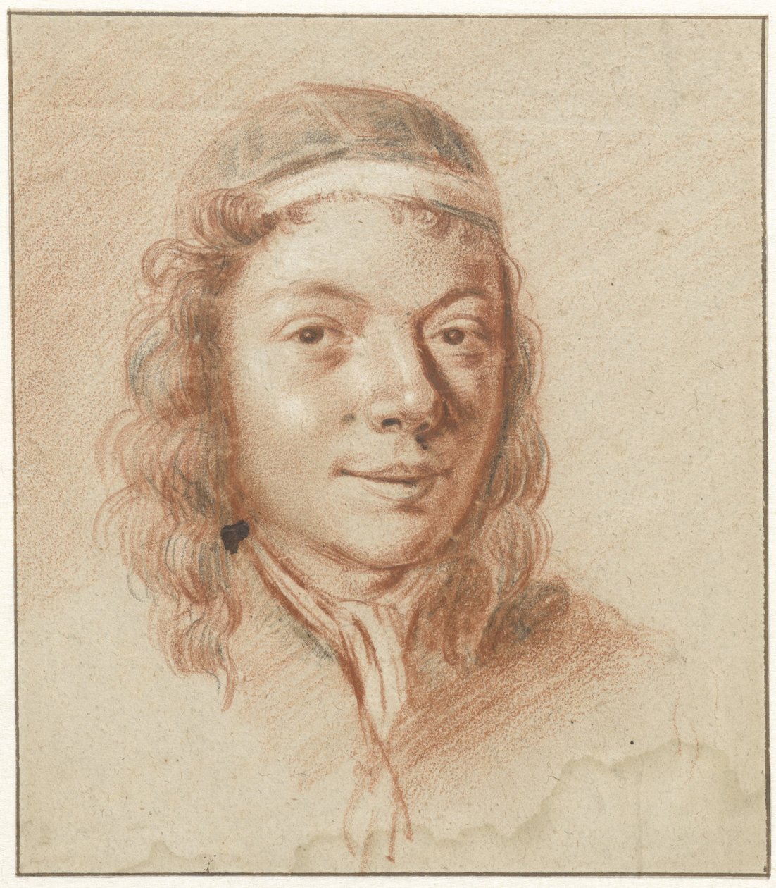 Retrato de um jovem, em três quartos à direita de Anonymous