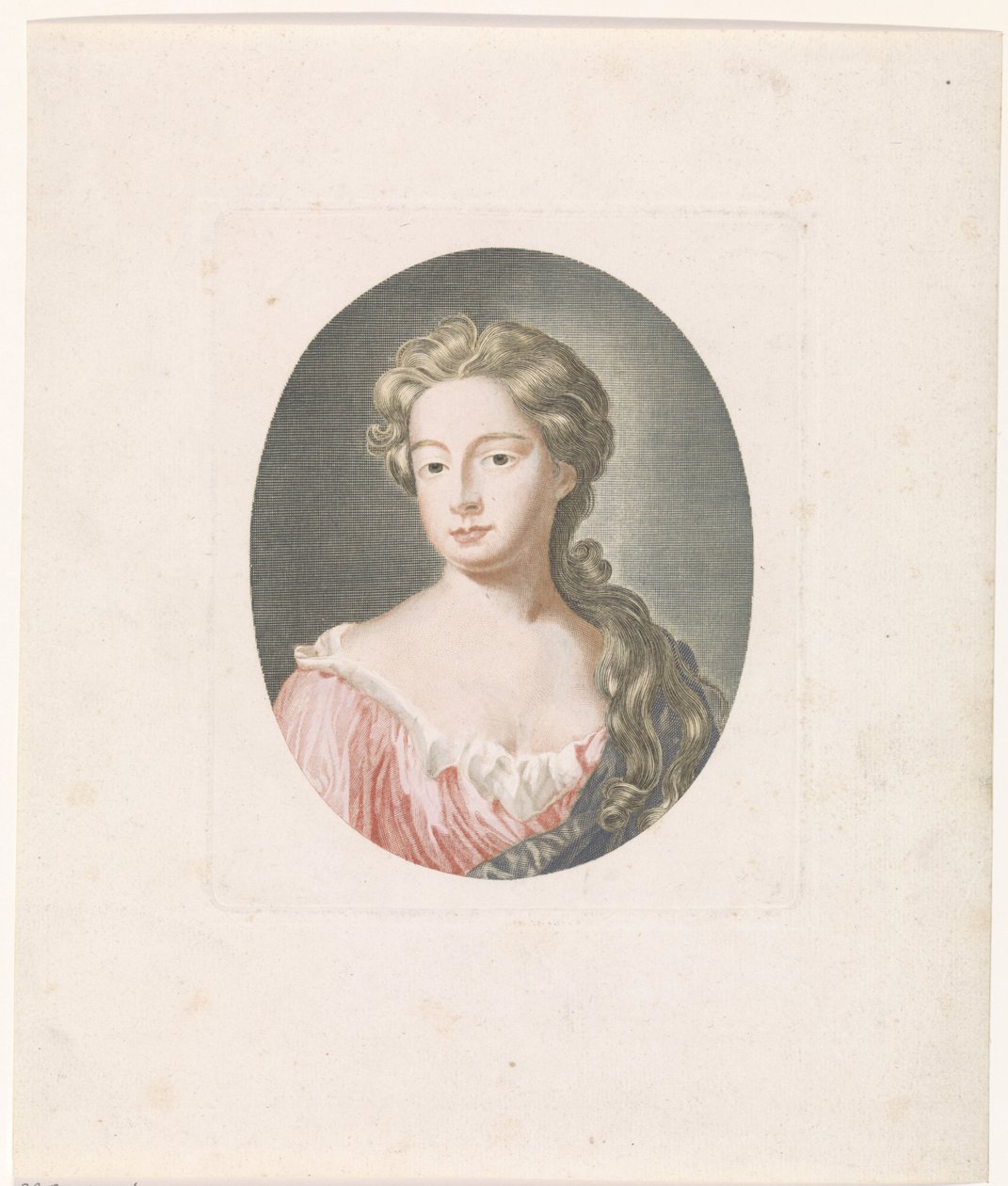 Retrato de uma mulher de cabelo comprido de Anonymous
