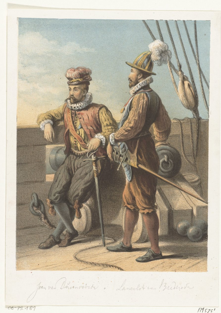 Retratos dos Mendigos do Mar Jan van Duivenvoorde e Lancelot van Brederode, 1572 de Anonymous