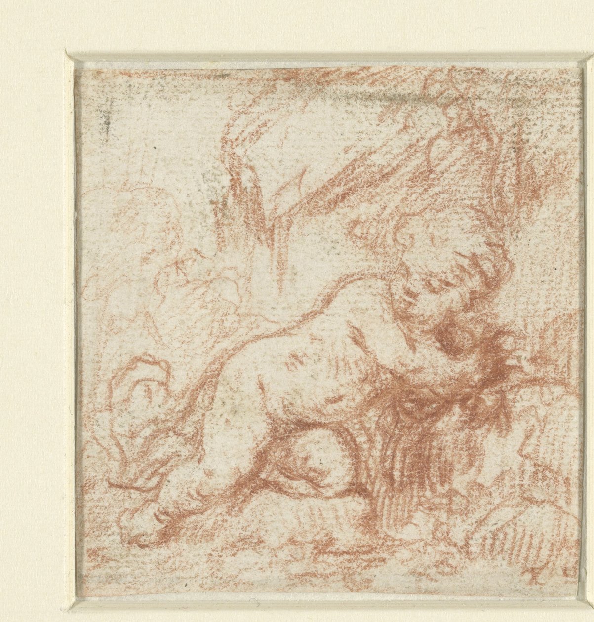 Putto na paisagem de Anonymous