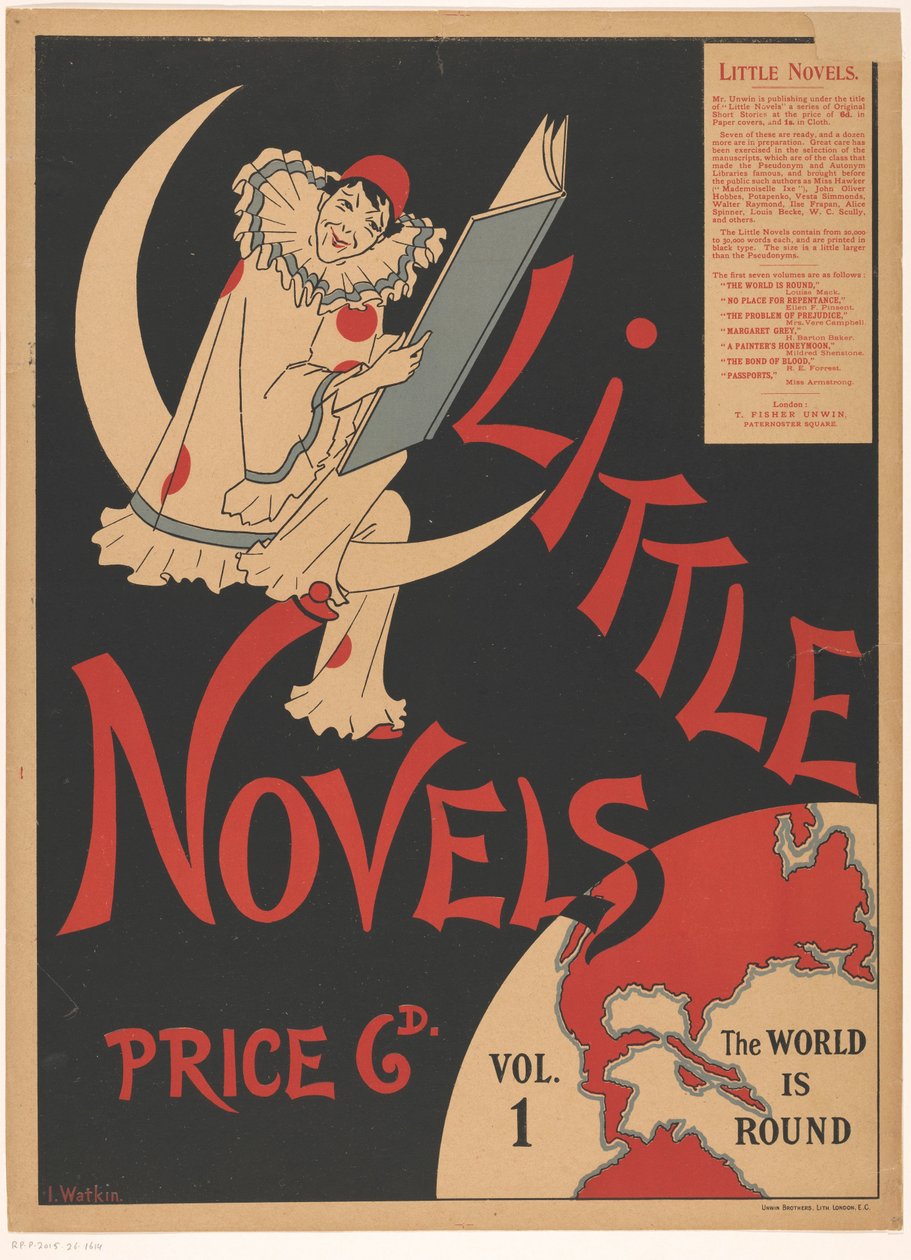 Nota publicitária para a série Little Novels de Anonymous