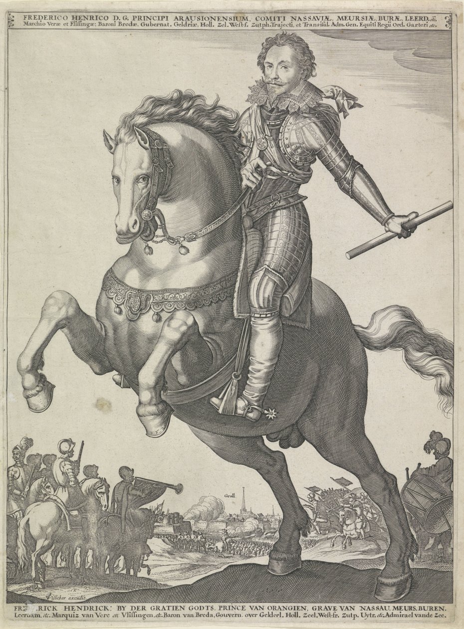 Retrato equestre de Frederick Henry, príncipe de Orange de Anonymous