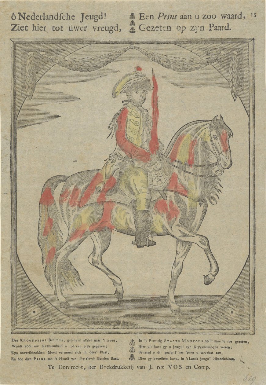 Retrato equestre de William V, Príncipe de Orange-Nassau de Anonymous