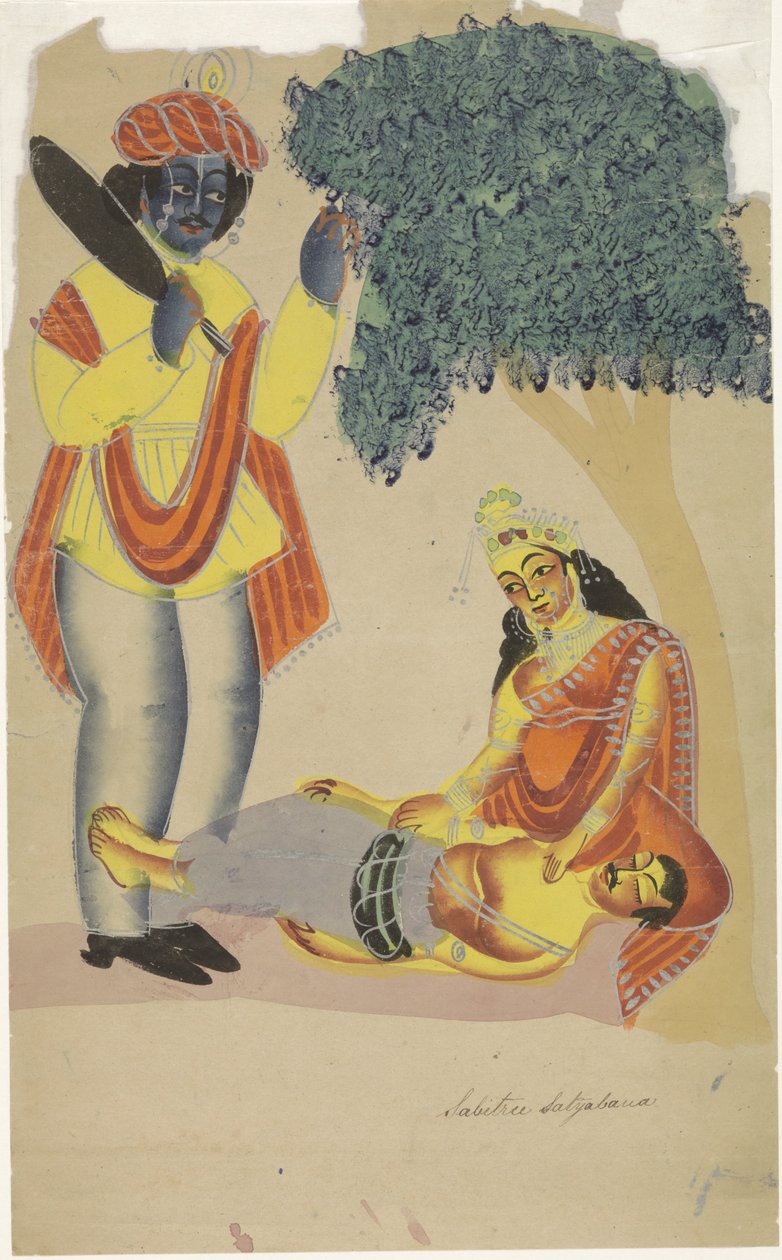Savitri e o deus da morte Yama de Anonymous