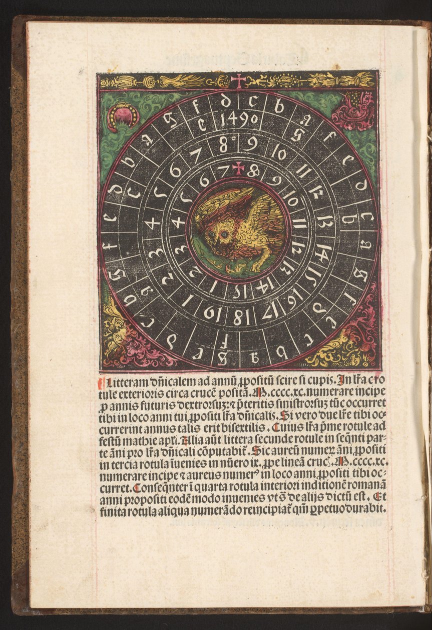 Horário para determinar a carta de domingo (littera dominicalis) de Anonymous